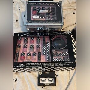 BIG Make Up Lot-40 piece make up case, mani/pedi set,lashes, liquid eyeshadows